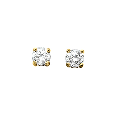 Boucles d'oreilles 4 griffes - 0,75 carat