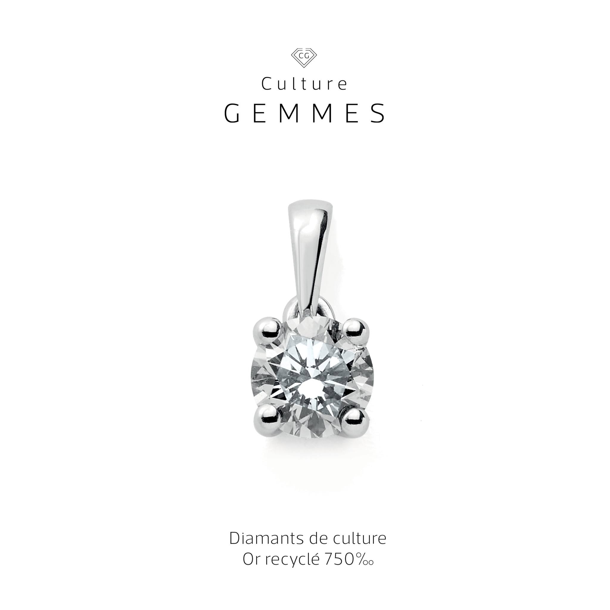 Pendentif 4 griffes - 0,75 carat