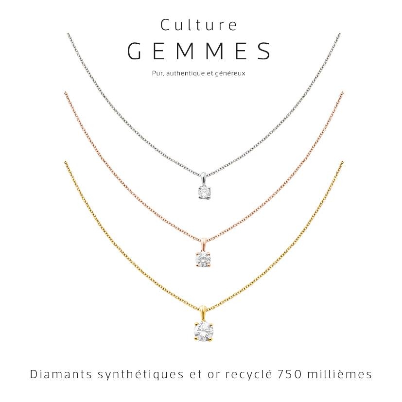 Pendentif 4 griffes - 0,50 carat